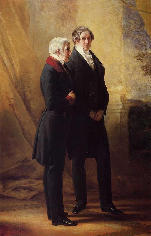Franz Xaver Winterhalter Arthur Wellesley, 1st Duke of Wellington with Sir Robert Peel Norge oil painting art